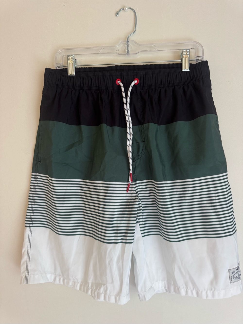 Manfinity Striped Colorblock Men's Swim Trunks Size M